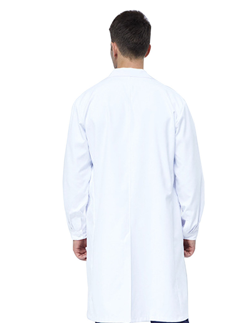 Oem Factory Unisex Long Sleeve Custom Medical Professional Doctor Wear Uniform White Lab Coat Gown With Multi-pocket