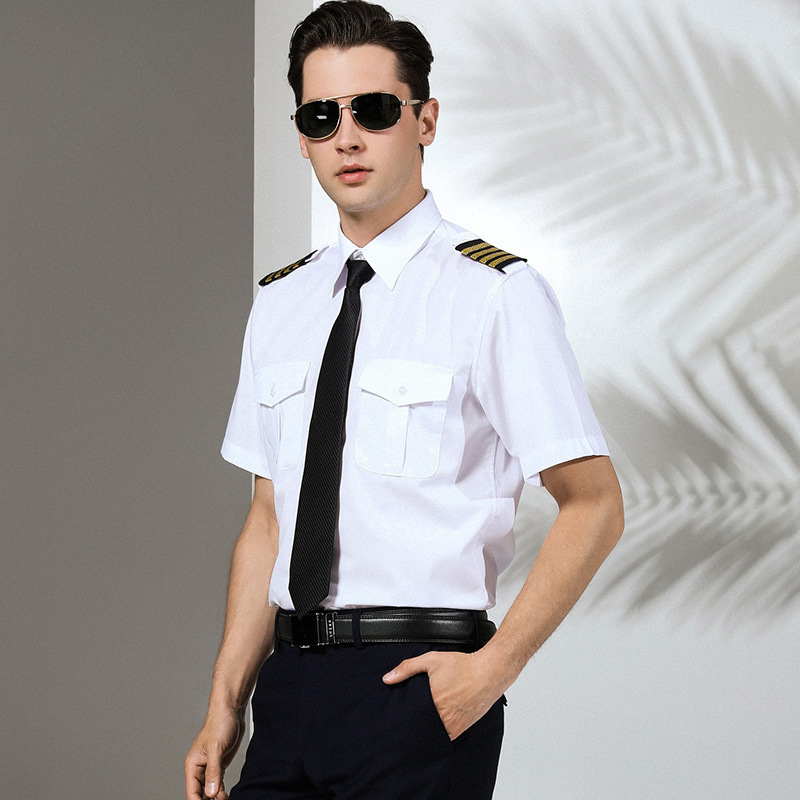 Jinteng Flight attendant uniform captain men's shirt pilot men's aviation uniform pilot air flight attendant stewardess Uniform