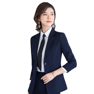 Logo Print Custom Produce Western Modern Hotel Women Manager Uniform for Waitress Receptionist Uniforms