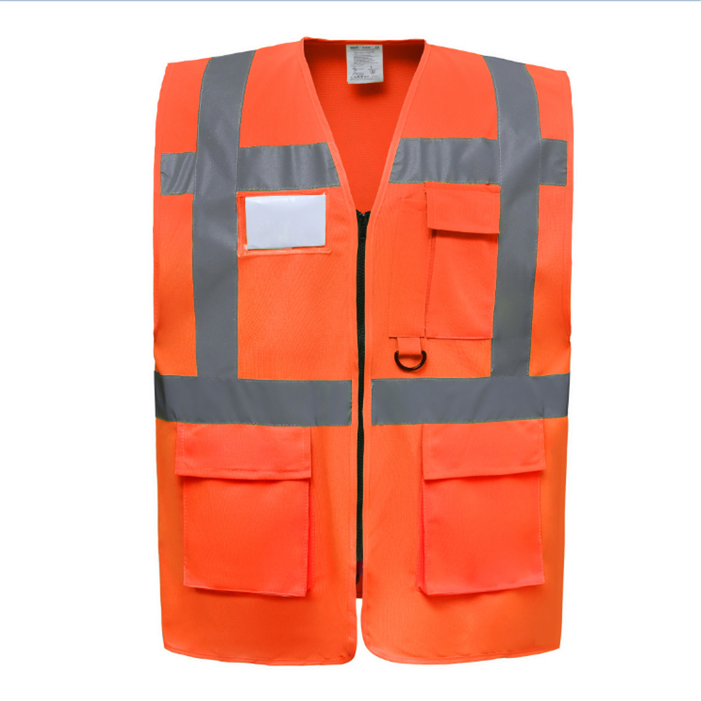 Hi vis 100 polyester workwear Breathable Fluorescent Mesh Reflective Safety Clothing Ansi Class 2 High Visibility Tactical Vest