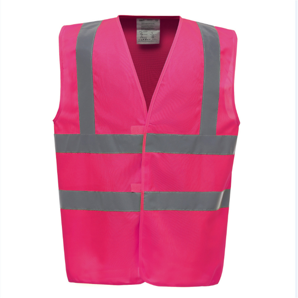 Hight Visibility polyester workwear Breathable Fluorescent Mesh Adjustable Reflective Safety Clothing Work Jacket Security Vest