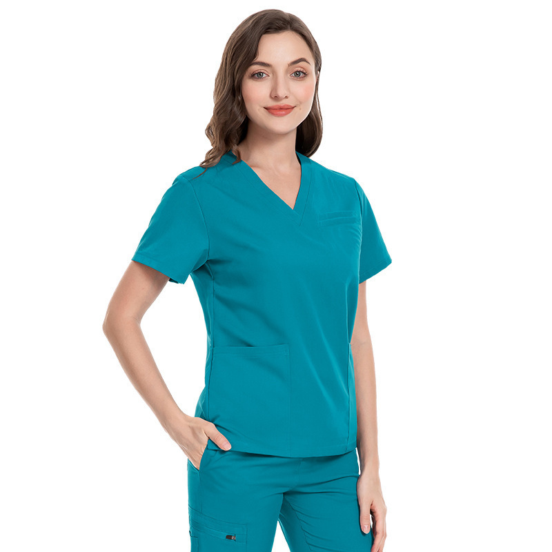 High Quality  Anti Wrinkle Soft Fabric rayon spandex Nurse Hospital Uniform Medical clothes Women and men Scrubs top Scrubs Sets