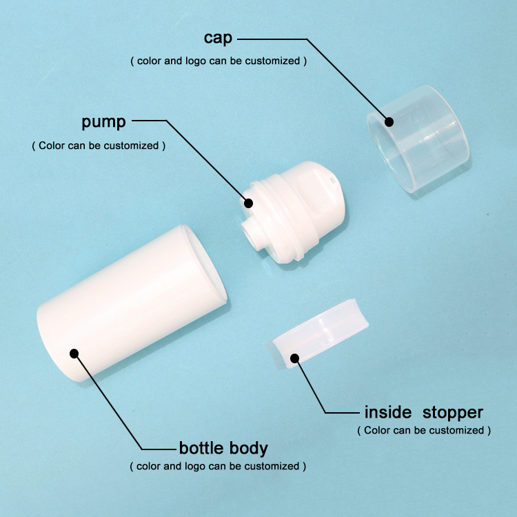 In Stock 30ml 50ml 80ml 100ml 120ml, 150ml PP White Airless Pump Bottle for Lotion