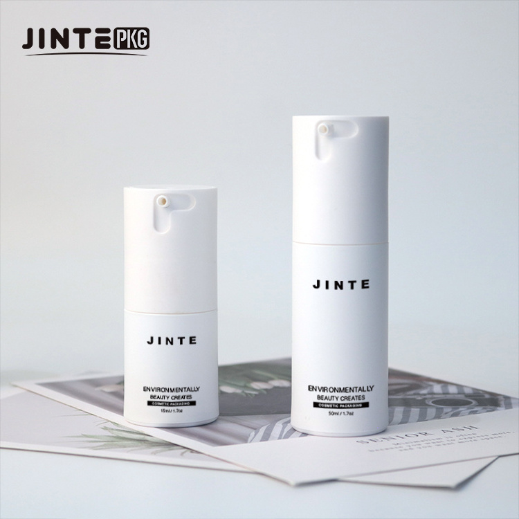 Empty15ml 30ml 50ml Matte White Cosmetic Plastic PP Airless Twist Pump Bottles For Skincare Serum Lotion Bottles