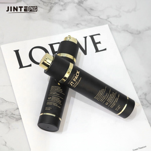 30ml 50ml Matte Black Body with Gold Pump Airless Cream Liquid Bottle Vacuum Press Bottle Airless Pump Lotion Bottle