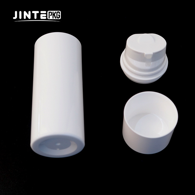 Ready To Ship White PP Plastic Airless Pump Bottle For Cosmetic Packaging Skincare Cream Lotion