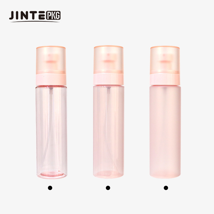 Wholesales 4oz 5oz  PET Cosmetics Packaging 100ml Toner Mist Spray Bottle Frosted Pink Perfumes Plastic Bottle with Mist spray