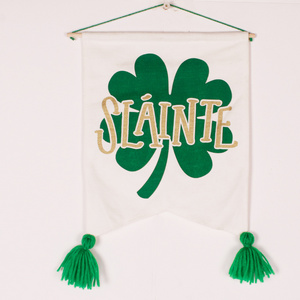 Slainte Party decorative canvas banner wall hanging cotton wall flag banners