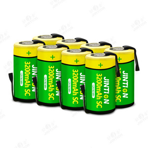 JINTION NIMH SC 3200MAH 1.2V nimh rechargeable battery ni-mh battery 5C discharging rate with solder tab