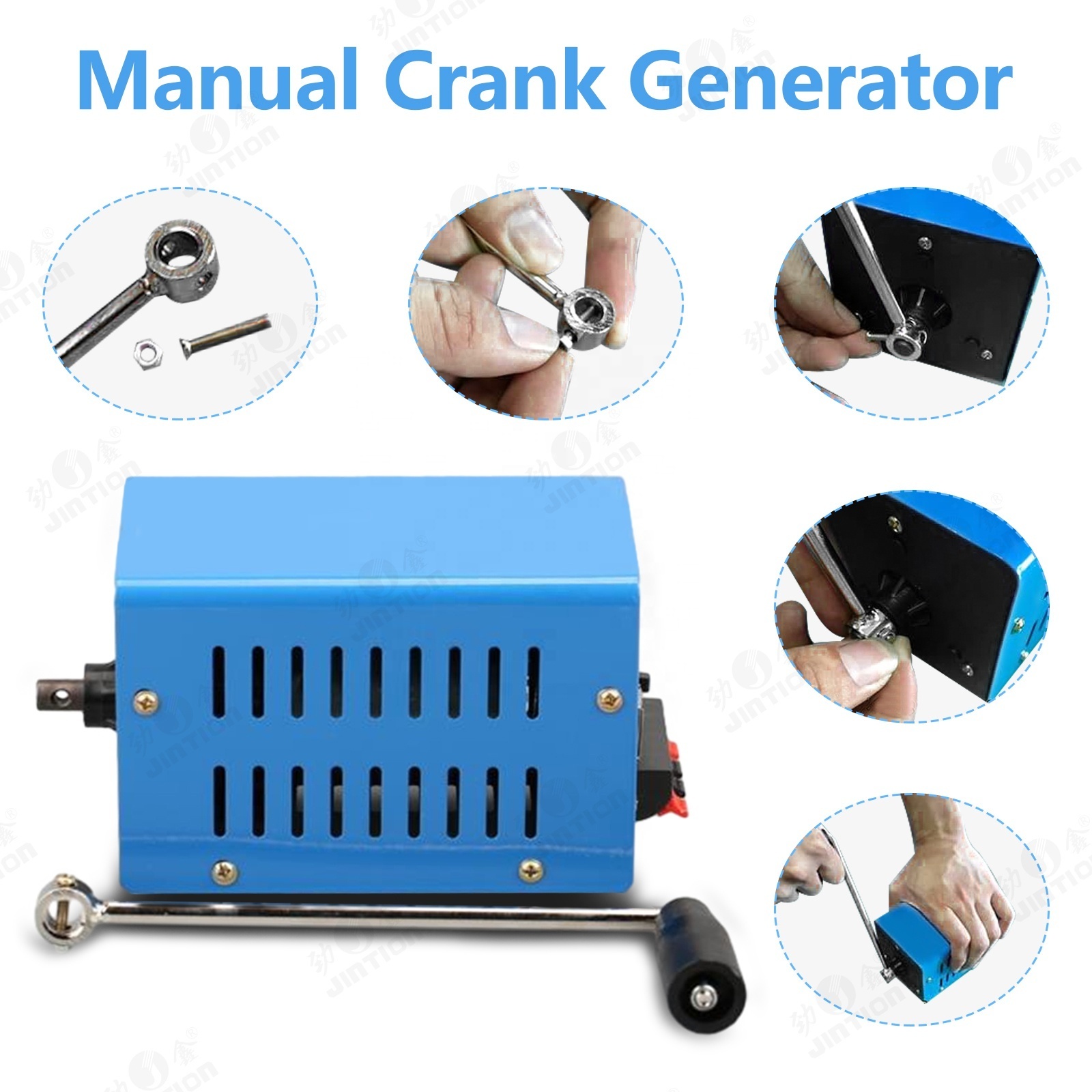 5v 20w Portable Crank Generator Multifunction Hand USB Generator Crank for Emergency Survival Experiments Power