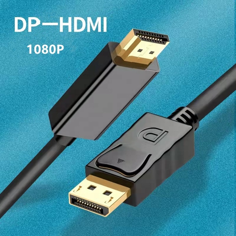 1080P Displayport to HDMI 1.8M DP TO HDMI Adapter Cable Male To Male for Laptop PC Display Port to 1080P HDMI Cable