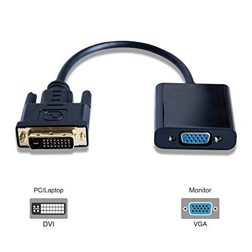 DVI 24+1 Pin Dual Link to VGA 15Pin Active Cable Adapter vga2dvi converter DVI to VGA Data line Computer monitor butt joint