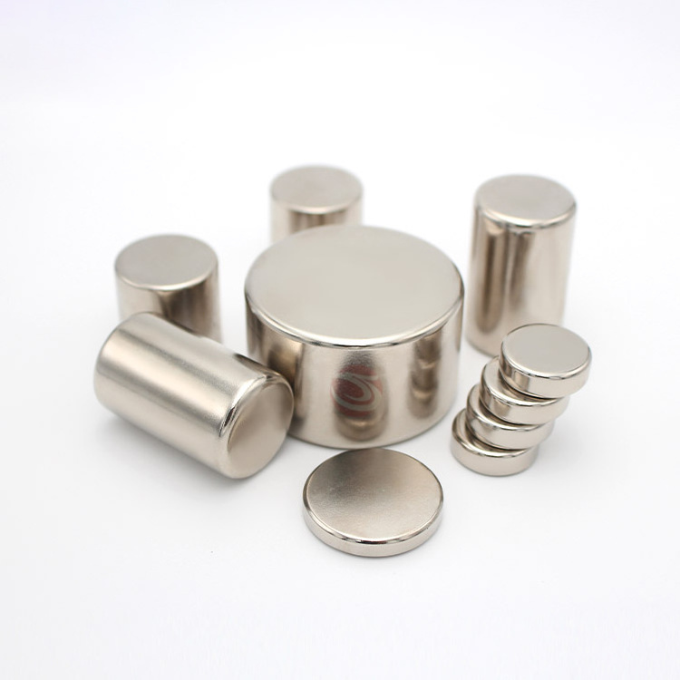 Manufacturer Strong Round Ndfeb  Permanent Magnet N35 N50 N52 Rare Earth Neodymium Cylindrical Magnets