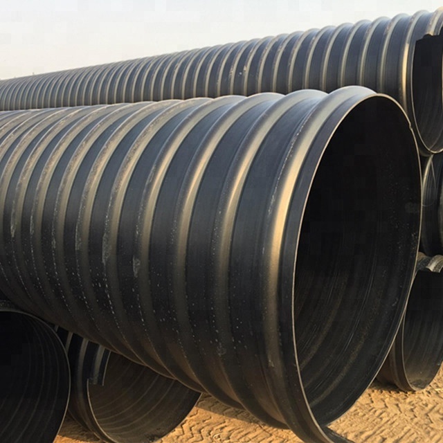 SN6 600MM Drainage pipe hdpe plastic culvert pipe prices/hdpe double wall corrugate pipes/ hdpe tubes