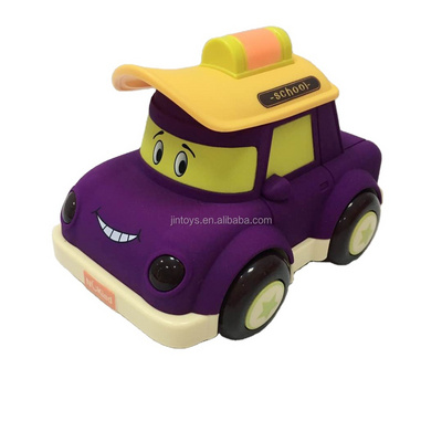 Jinming Hot Selling Children's Electric Toy Car Universal Light Music Cartoon School Bus Toy For Kids