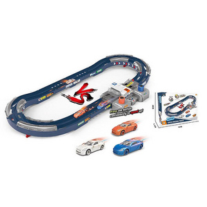 New Arrival Children Creative Educational Slot Toy Car Hand-operate Tracks Racing Track Car Set