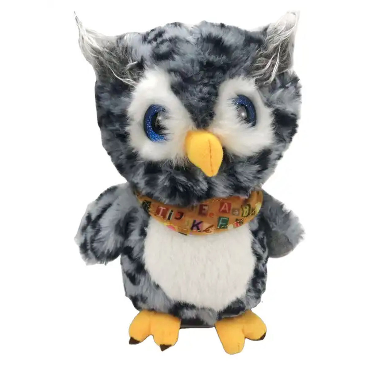 Jinming New item electric animal toy with music 8inch 10inch recordable talking plush owl toys