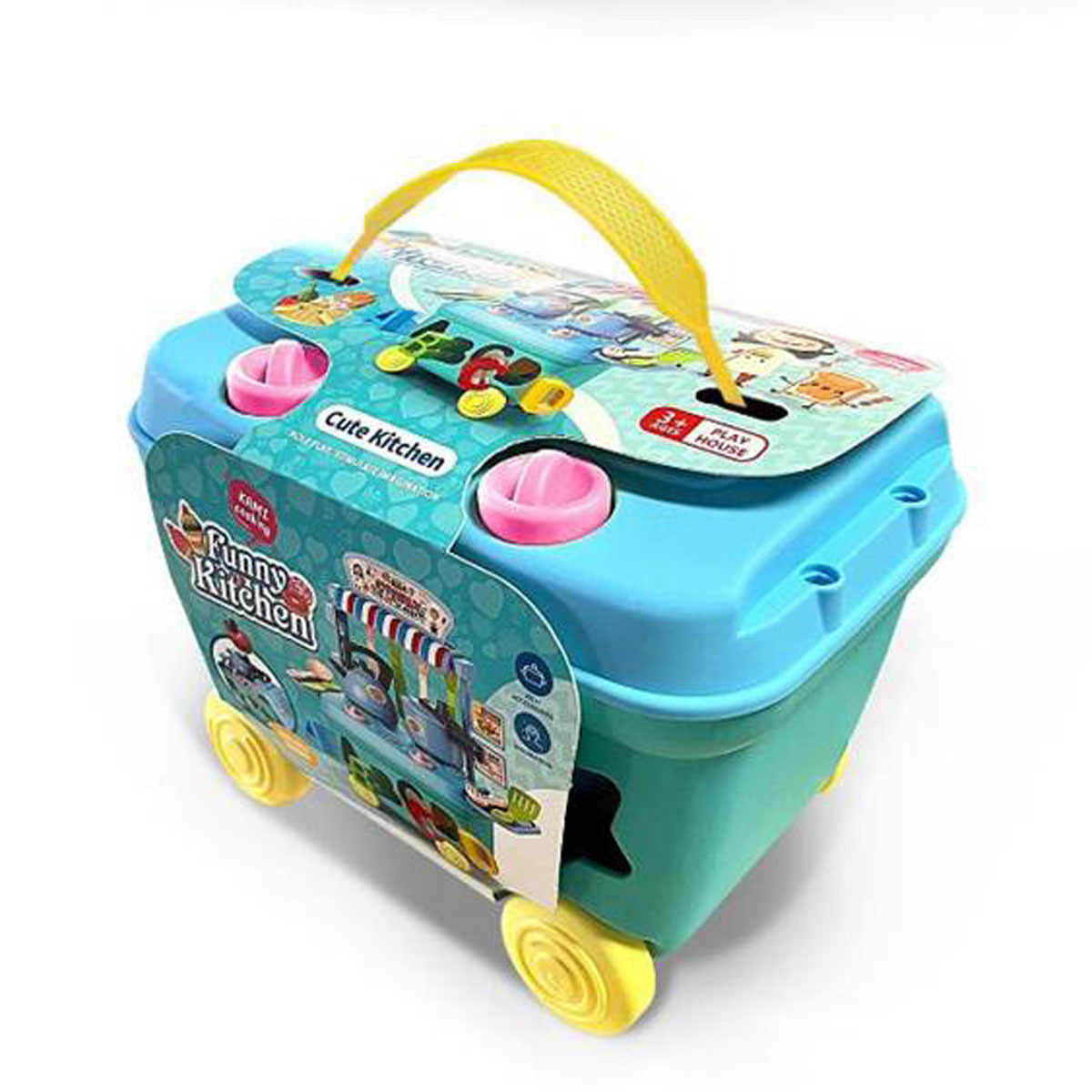 Jinming Pretend Play Sets Kids Kitchen Toy Storage Box Children Educational Cooking Stove Kitchen Toy