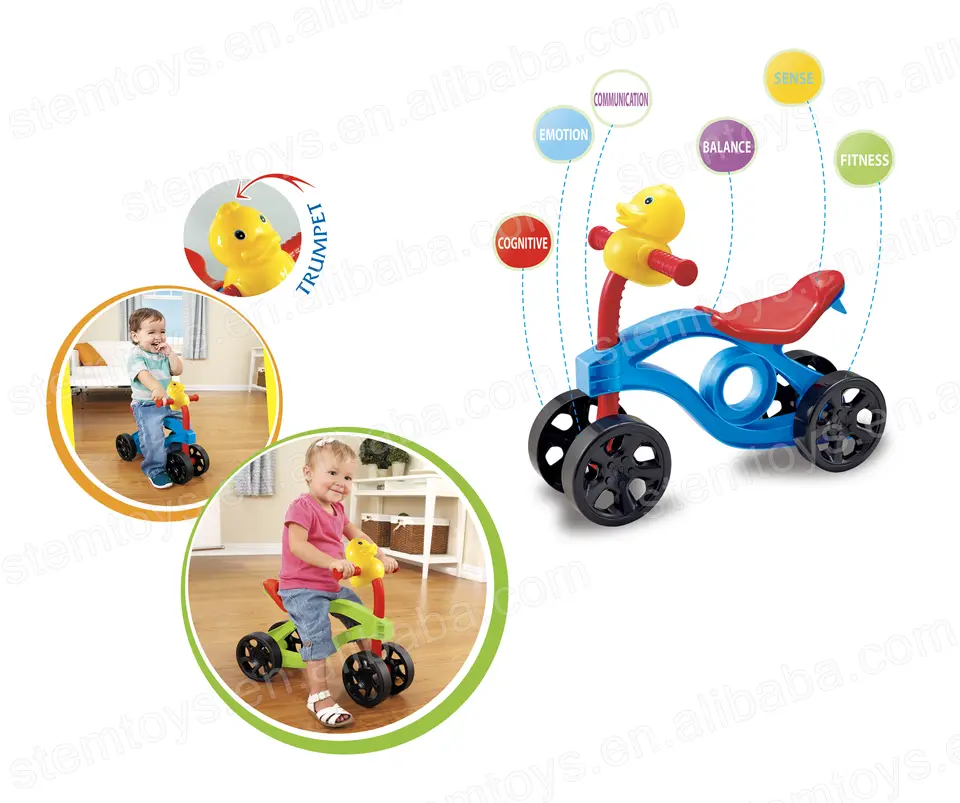 High quality children plastic tricycle balance ride on car baby walker balance bike