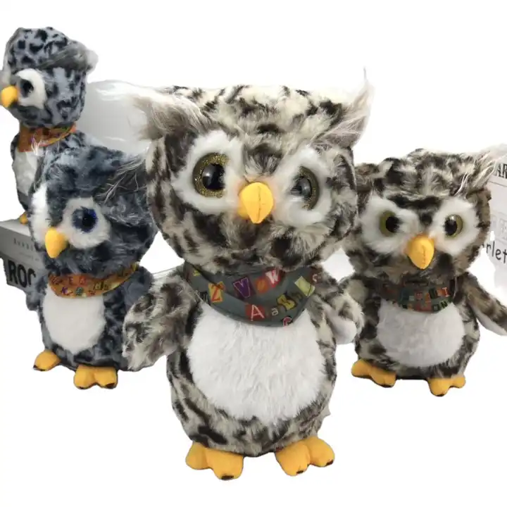 Jinming New item electric animal toy with music 8inch 10inch recordable talking plush owl toys