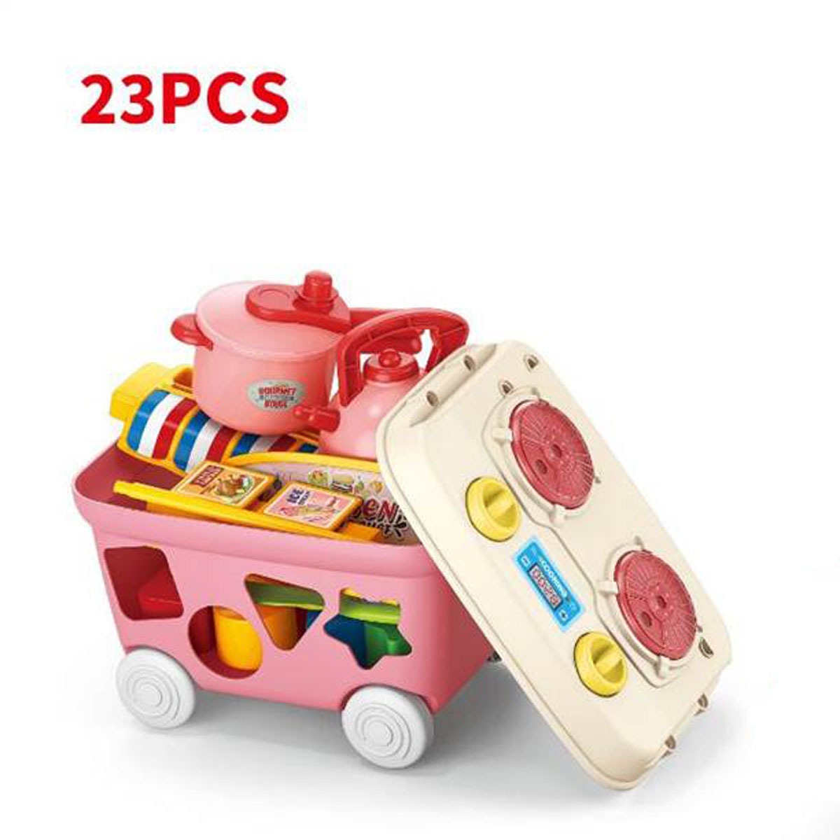 Jinming Pretend Play Sets Kids Kitchen Toy Storage Box Children Educational Cooking Stove Kitchen Toy