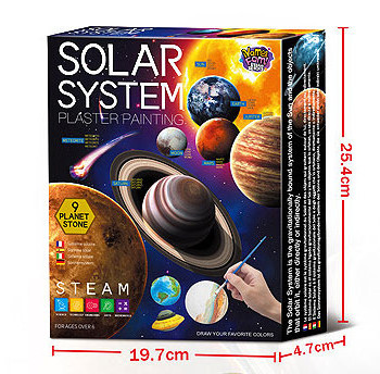 Wholesale Educational DIY Color Painting Toy Plaster Game Solar System Model Mould and Paint Craft Kit for Kids