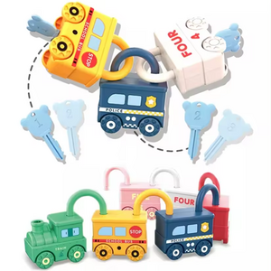 Child Early Educational Alphabet Number Learning Locks Toys Alphanumeric Unlock Train For Kids