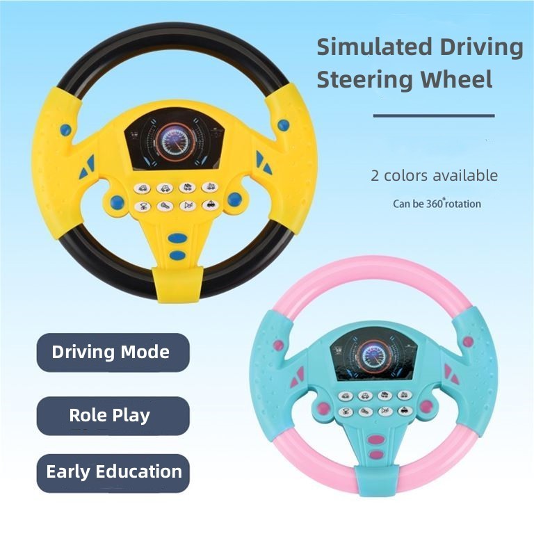 Jinming Electric Baby Toys with Sound Kids Musical Educational Simulate Driving Car Steering Wheel Toy