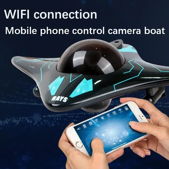 Jinming Kids 2.4G 6CH Wireless Boat Submarine Toy with Camera Underwater Remote Control Wifi Remote Control Boats Toys