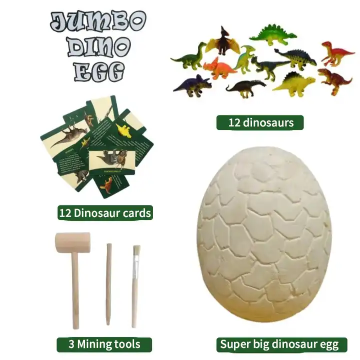 Jinming Kids Educational Gift Giant Dino Egg Digging Set Toy Mini Dinosaur Fossil Digging Kit Toys