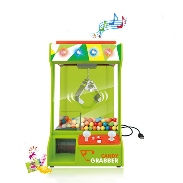 Electric Claw Machine Candy Dispenser Toy With Light Music Mini Candy Grabber Machine Toy