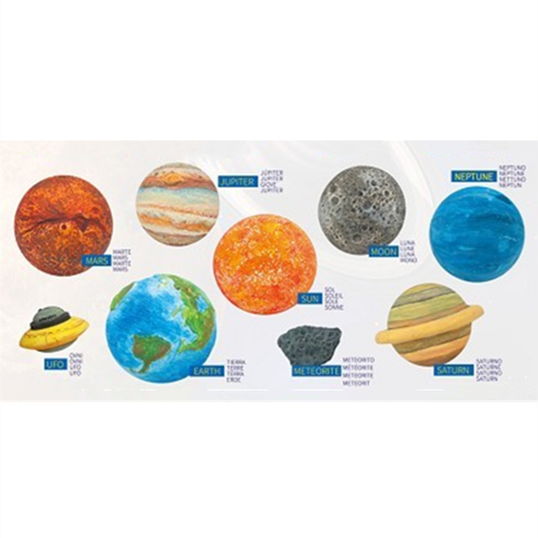 Wholesale Educational DIY Color Painting Toy Plaster Game Solar System Model Mould and Paint Craft Kit for Kids