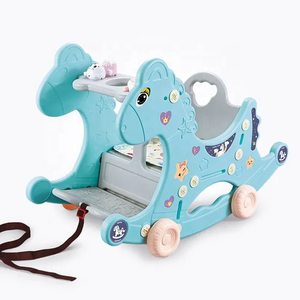 Kids Multifunctional Children Indoor Cartoons Toys Baby 3 in 1 Plastic Rocking Horse