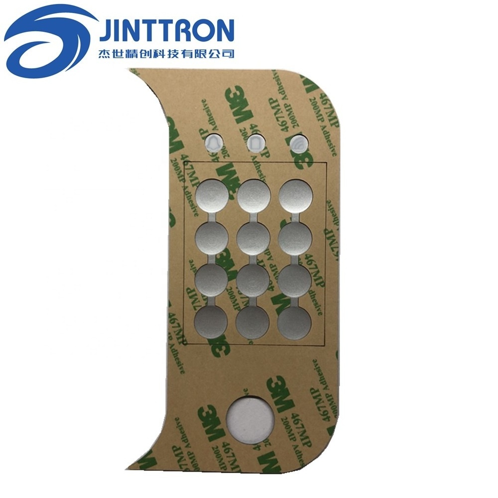 Custom sticker label 4 x 3 matrix 12 flat keys membrane switch keypad control panel for communication devices