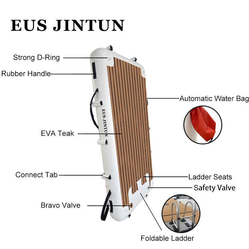 OEM High Quality Boat Floating Pontoon Platform Water Inflatable Dock Floats