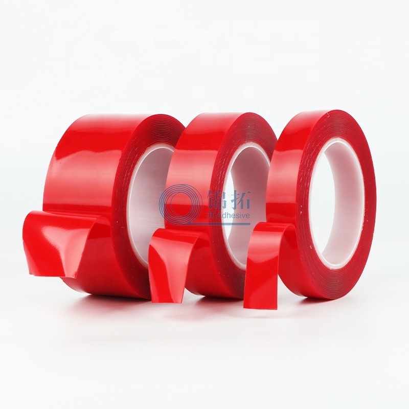 Red transparent acrylic double-sided adhesive tape high viscosity seamless double-sided adhesive tape metal waterproof nano tape