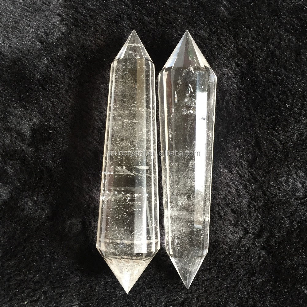 Wholesale Natural Vogel Style Clear Quartz Crystal 16 sided Wand Point for decoration