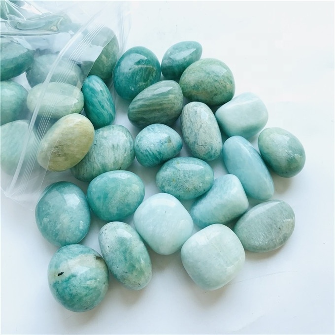 natural polished crystal stone healing  amazonite crystal tumbled stone