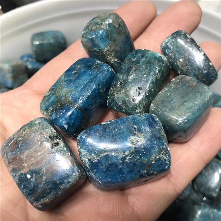 Wholesale Natural Blue Apatite Tumbled Crystal Stone Gravel Gemstones for Healing