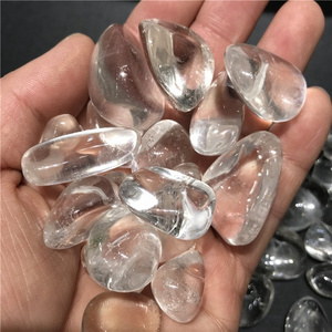 Wholesale Natural crystal gemstone healing Clear Quartz Tumbled Stones Crystal Gravel Stone  for decoration