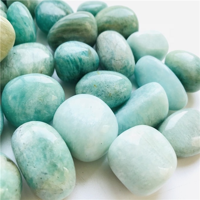 natural polished crystal stone healing  amazonite crystal tumbled stone