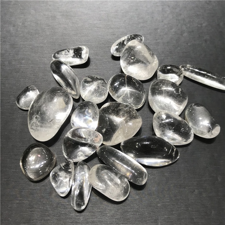 Wholesale Natural crystal gemstone healing Clear Quartz Tumbled Stones Crystal Gravel Stone  for decoration