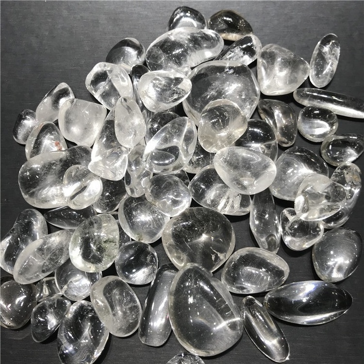 Wholesale Natural crystal gemstone healing Clear Quartz Tumbled Stones Crystal Gravel Stone  for decoration