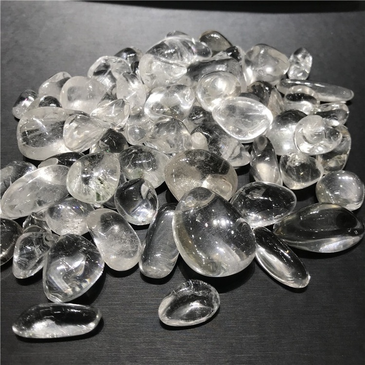 Wholesale Natural crystal gemstone healing Clear Quartz Tumbled Stones Crystal Gravel Stone  for decoration