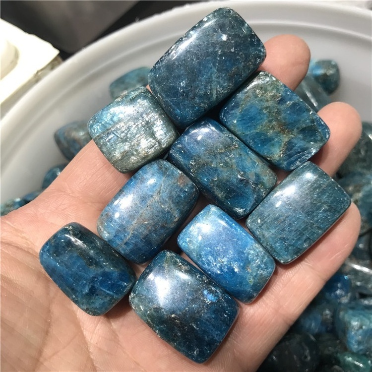 Wholesale Natural Blue Apatite Tumbled Crystal Stone Gravel Gemstones for Healing