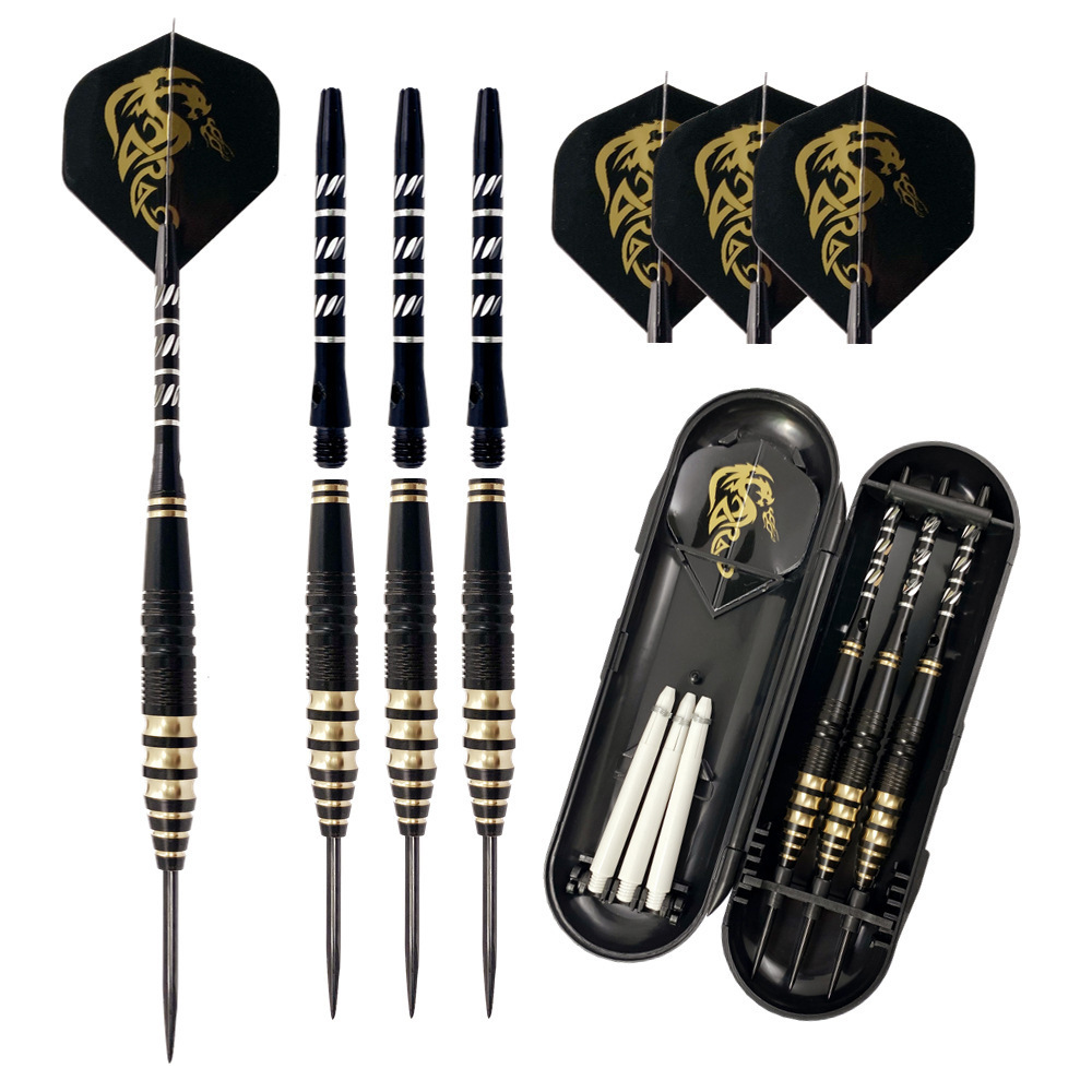 Dart with Metal Tip for Dartboard, 6 Steel Darts with Steel Tip, Box for Storage 23 Gram Professional Steel Darts Arrow Set