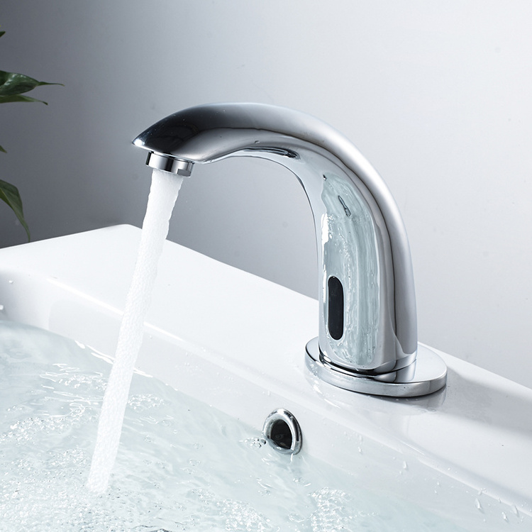 Hands-free touchless lavatory electric sensor faucet mixer automatic sanitary ware basin faucet water taps with sensor