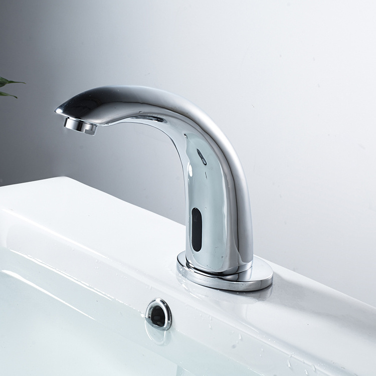 Hands-free touchless lavatory electric sensor faucet mixer automatic sanitary ware basin faucet water taps with sensor