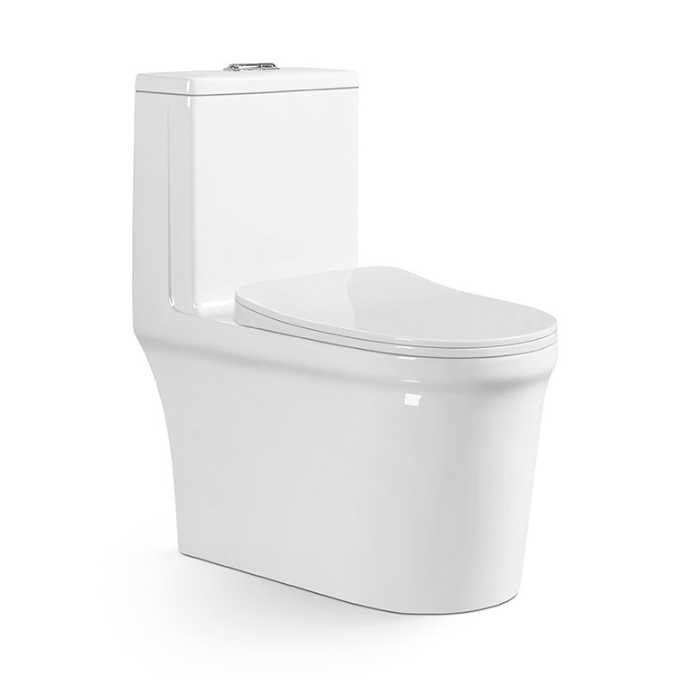 Inodoro luxury bathroom sanitary ware siphon flushing one piece ceramic white wc s trap toilet bowl