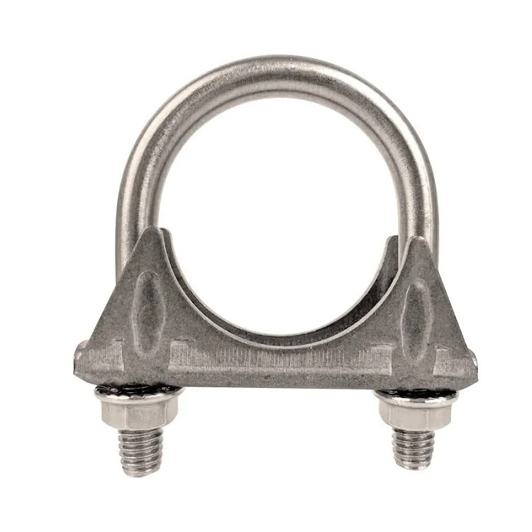 jinwo Stainless Steel Material Clamp-on Flexi Tube Joint Preformed Band Stuck Types U Bolts Exhaust Pipe Muffler U Clamp